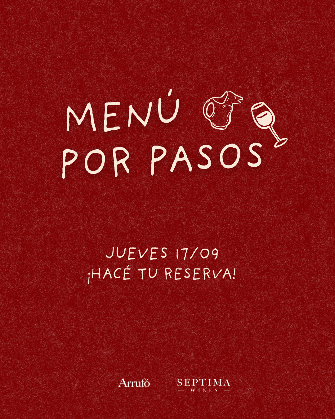 Flyer de Menú por pasos - Bodega Séptima