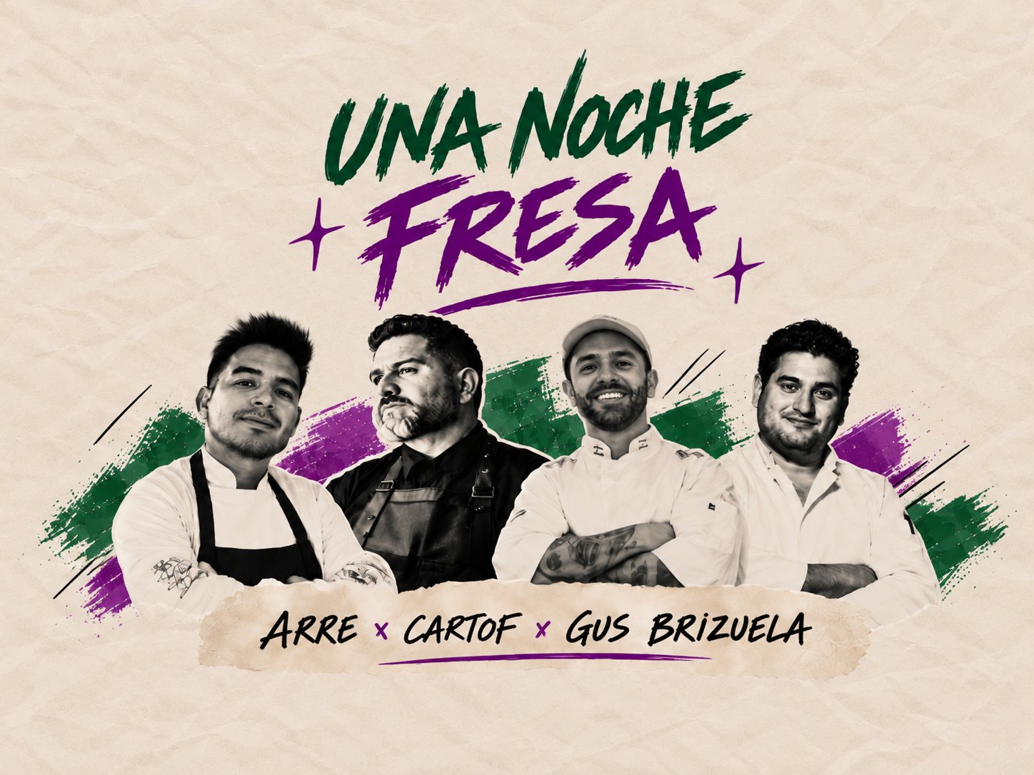 Flyer de Una Noche Fresa