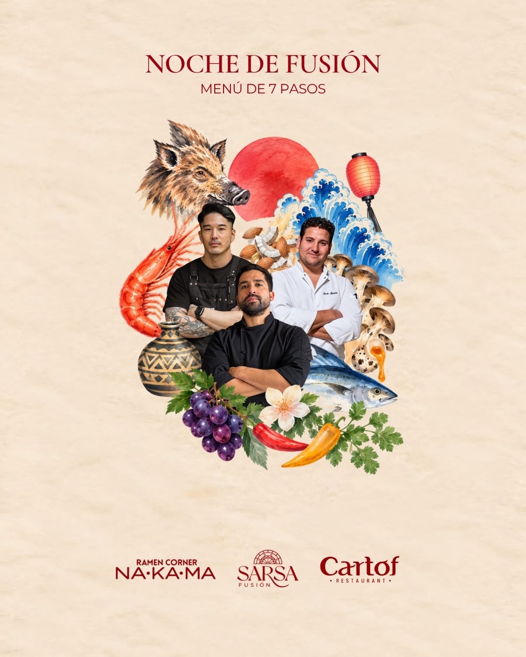 Flyer de Noche de fusión